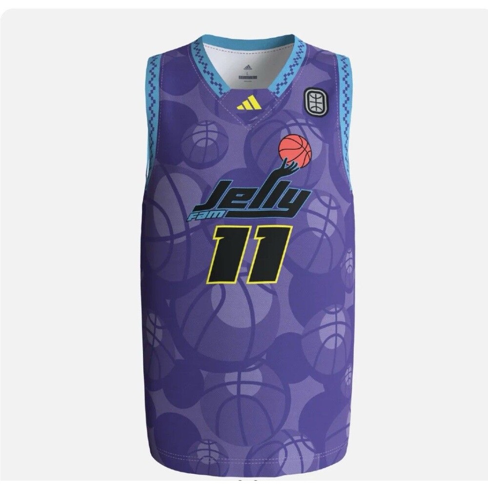 Adidas Overtime Jelly Fam Thomas Basketball Jersey #11 Large NWT $75 MSR